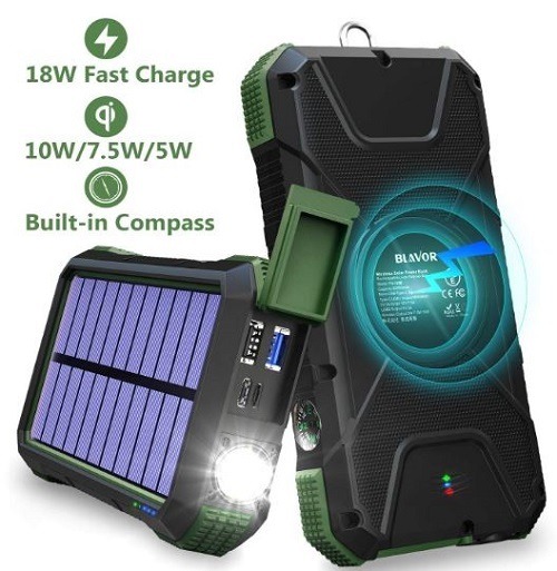 Blavor 20Ah QC3.0 Compatible Solar Power Bank
