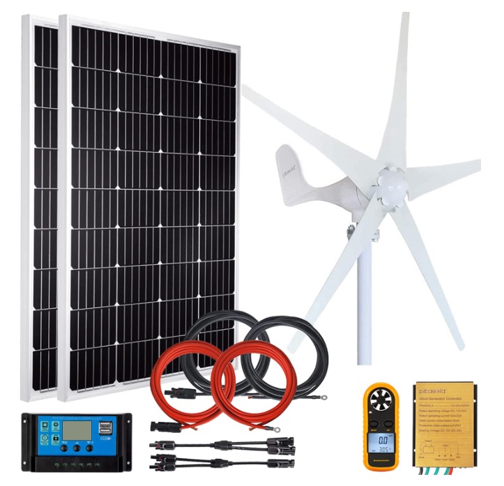Pikola 400W solar plus wind power kit